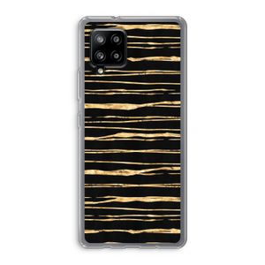 Gouden strepen: Samsung Galaxy A42 5G Transparant Hoesje