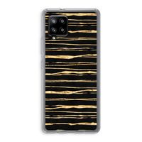 Gouden strepen: Samsung Galaxy A42 5G Transparant Hoesje