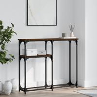 Wandtafel 90x22,5x75 cm bewerkt hout bruin eikenkleur - thumbnail