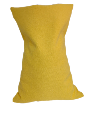 Ecologisch Kersenpitkussen 30x20 cm met wasbaar hoesje (Kleur: Geel)