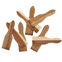 Kesper Gourmetspatels - 16x - acacia hout - 13 x 4 cm - gourmetten - racletten - grillen