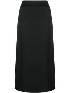 Jil Sander jupe mi-longue zippée à taille haute - Noir