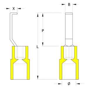 Weidmüller 1312470000 Haakkabelschoen 4 mm² 6 mm² Deels geïsoleerd Geel 100 stuk(s)