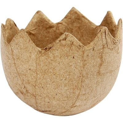 Halve eierschaal van papier mache 4 cm