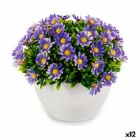 Decoratieve plant Margriet Plastic 14 x 13 x 14 cm (12 Stuks)