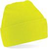 Beechfield CB45b Junior Original Cuffed Beanie - Fluorescent Yellow - One Size - thumbnail