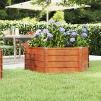 Plantenbak verhoogd 129x129x45 cm cortenstaal roestig - thumbnail
