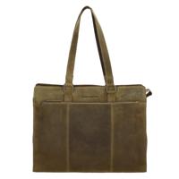Hide en Stitches Laptoptas 15.6&apos;&apos; Idaho Olijf
