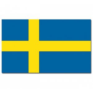 Gevelvlag/vlaggenmast vlag Zweden 90 x 150 cm   -
