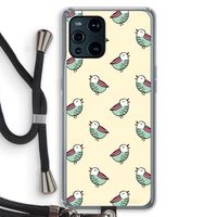 Vogeltjes: Oppo Find X3 Transparant Hoesje met koord