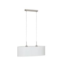 EGLO Pasteri - Hanglamp - 2 Lichts - 75cm - Nikkel-Mat - Wit - thumbnail