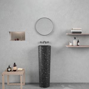 Ideavit Fontein Idea.Evo 28x28x90 cm Rond Terrazzo Donker Grijs