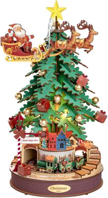 Robotime Christmas Melody Tree Kerst Muziekdoos Modelbouw Knutselen