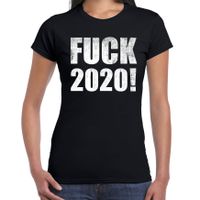 Fuck 2020 protest t-shirt zwart voor dames - thumbnail