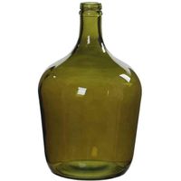Fles vaas Diego H30 x D18 cm groen gerecycled glas   -