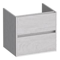 Brauer Adore Wavy - Onderkast - 60 cm - met 2 Softclose Lades Greeploos en 1 Sifon Uitsparing - Forest Seashell