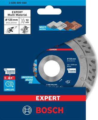 Bosch Accessoires EXPERT MultiMaterial diamantdoorslijpschijf 125 x 22 |23 x 2 |2 x 12 mm - 2608900660