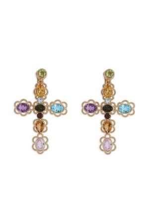 Dolce & Gabbana boucles d'oreilles en or 18ct serties de pierres Rainbow