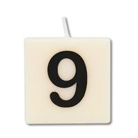 Paperdreams letter kaarsje nr. 9, 4st.