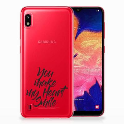 Samsung Galaxy A10 | Siliconen hoesje | met naam Heart Smile