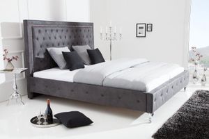 Chesterfield tweepersoonsbed EXTRAVAGANCIA 180x200cm antiek grijze klinknagels - 38484