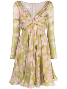Giambattista Valli robe en soie à fleurs - Vert