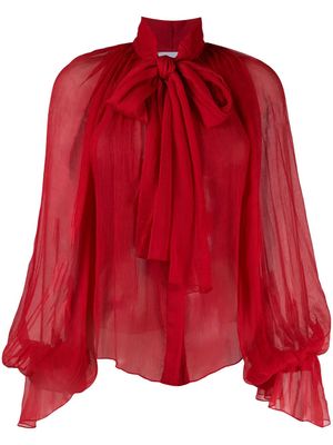 Atu Body Couture blouse à manches ballon - Rouge
