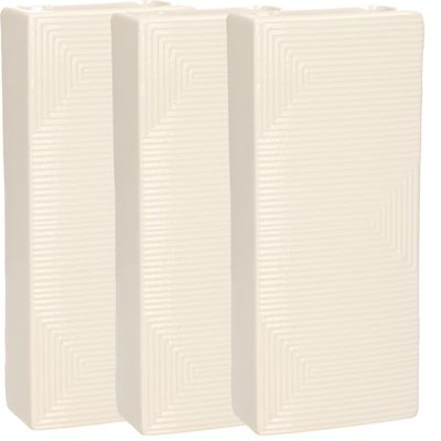 Witte luchtbevochtigers/waterverdampers 3x stuks aardewerk