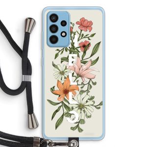 Hello bloemen: Samsung Galaxy A52 Transparant Hoesje met koord