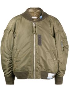 Maison MIHARA YASUHIRO veste bomber matelassée à patch logo - Vert