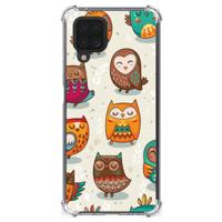 Samsung Galaxy A12 Case Anti-shock Vrolijke Uilen