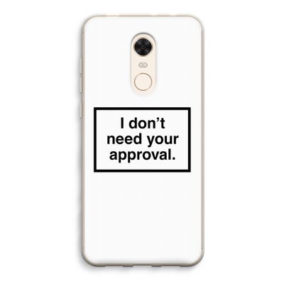 Don't need approval: Xiaomi Redmi 5 Transparant Hoesje
