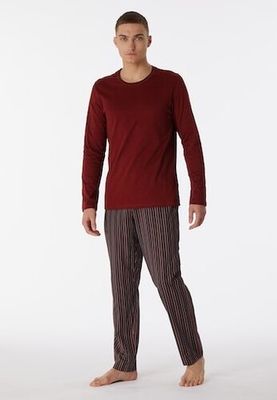 Schiesser Schiesser Pyjama Long terracotta brown 180273 50/M