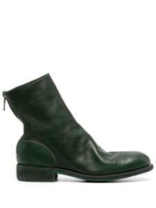 Guidi zip-up leather ankle boots - Vert