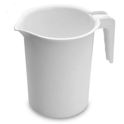 PlasticForte Mengbeker - 2x - 1,2 liter - wit - kunststof - schenkkan
