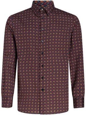 ETRO chemise en coton à imprimé graphique - Rouge