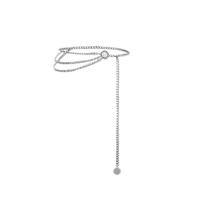Retro Sexy Taille Chain hoge taille metalen rand Belt(Silver)