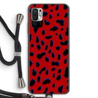 Red Leopard: Xiaomi Redmi Note 10 5G Transparant Hoesje met koord