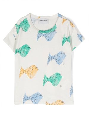 Bobo Choses t-shirt en coton à imprimé animalier - Blanc