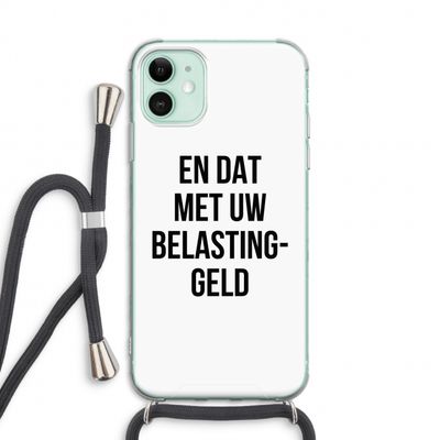 Belastinggeld: iPhone 11 Transparant Hoesje met koord