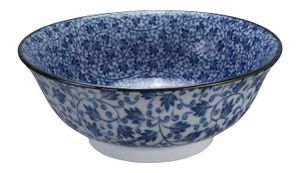 Aardewerk Kom Blauw/Wit - Mixed Bowls - 1000ml - 21x8cm