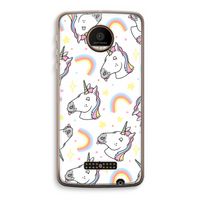 Rainbow Unicorn: Motorola Moto Z Force Transparant Hoesje