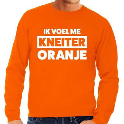 Kneiter oranje Koningsdag sweater heren