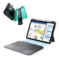 iPad 11" (A18) 2026 Flex Keyboard Case (Detachable) Protection Bundle - US Layout-Dark Gray