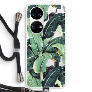 Bananenbladeren: Huawei P50 Transparant Hoesje met koord