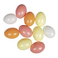 Paaseieren - 10x - pastel - kunststof - 6 cm - paasversiering - paasdecoratie - pasen