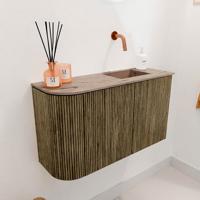Toiletmeubel Mondiaz Joya Dlux | 71.6 cm | Meubelkleur Dusk | Faye wastafel Arena Wasbak Rechts | Zonder kraangat(en)