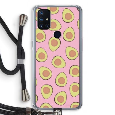 Dancing avocados: OnePlus Nord N10 5G Transparant Hoesje met koord