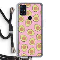 Dancing avocados: OnePlus Nord N10 5G Transparant Hoesje met koord