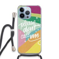 Don't call: iPhone 13 Pro Transparant Hoesje met koord